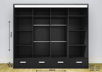Florence Sliding Wardrobe – High Gloss (LED Included)