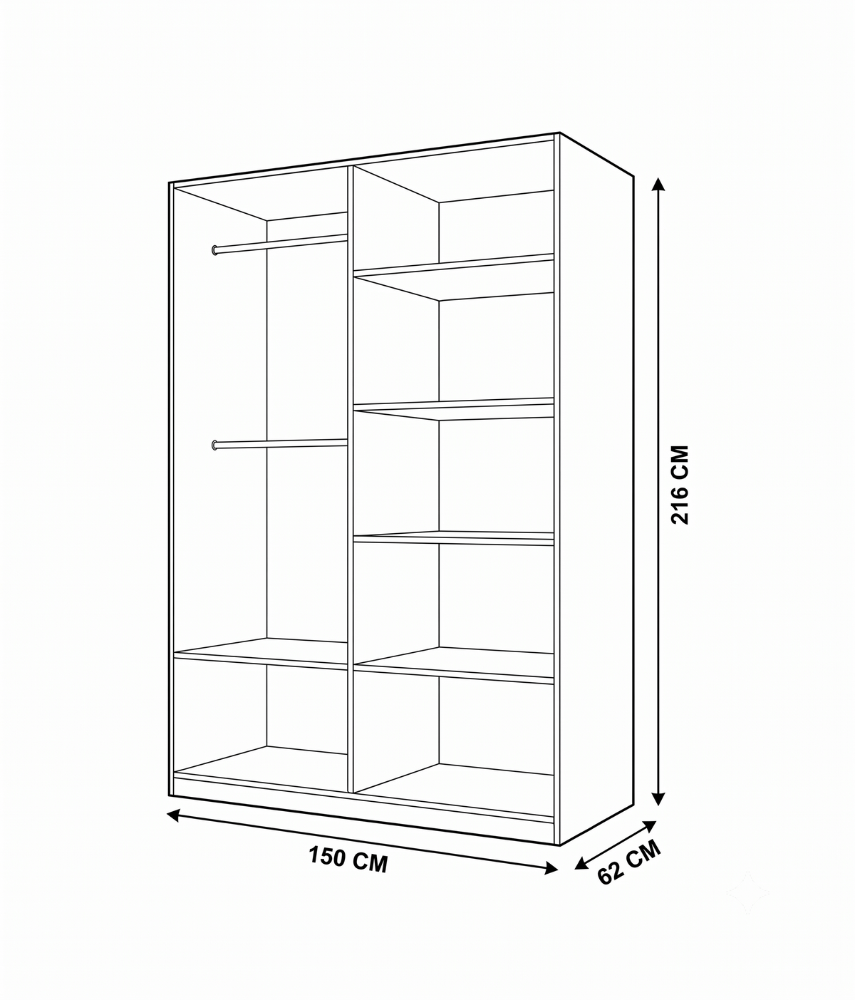 Regal Sliding Wardrobe – Matte Finish