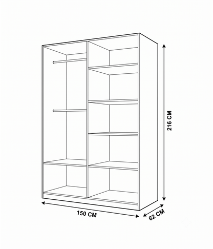 Regal Sliding Wardrobe – Matte Finish