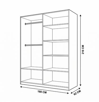 Regal Sliding Wardrobe – Matte Finish