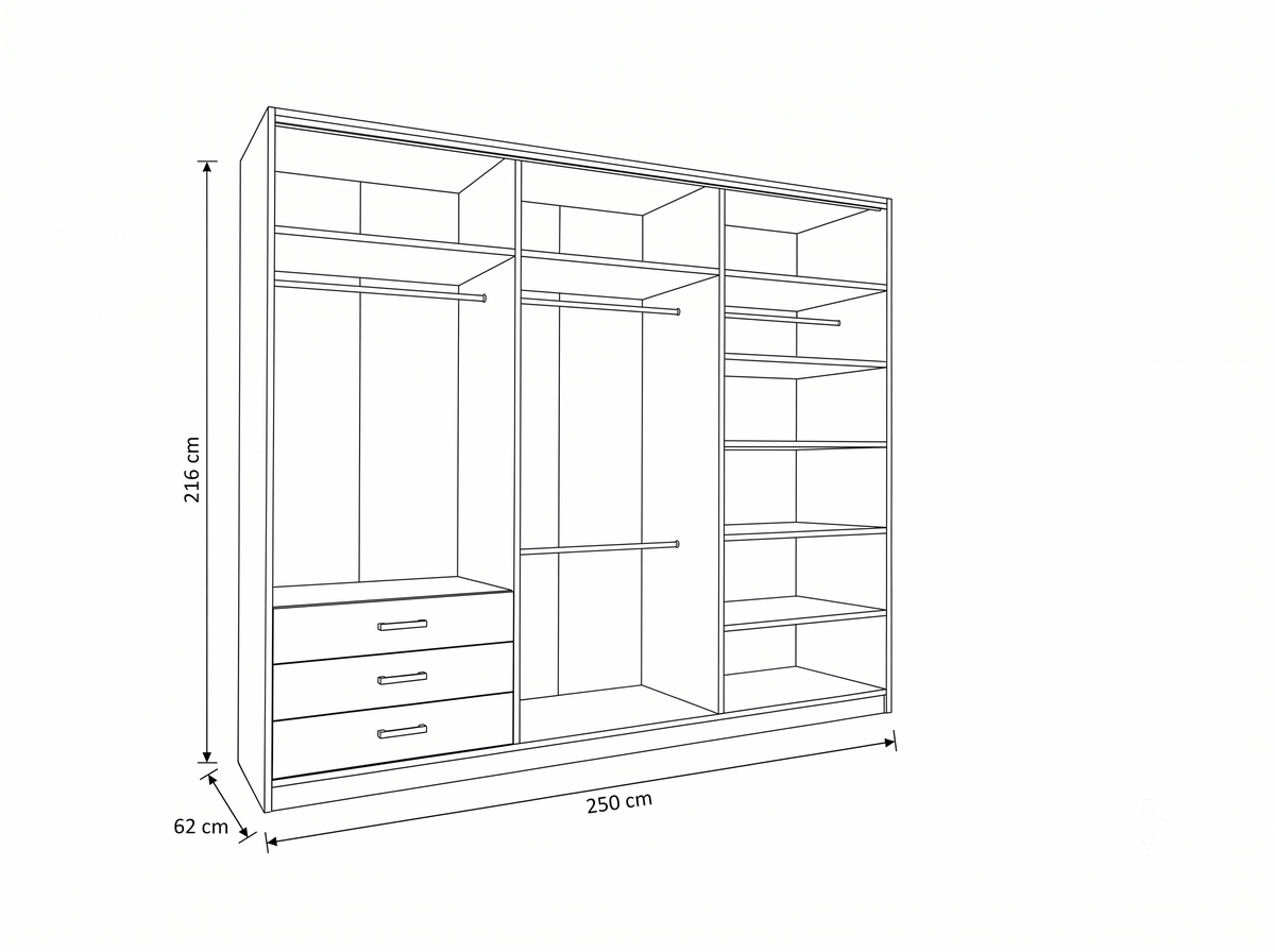 Regal Sliding Wardrobe – Matte Finish