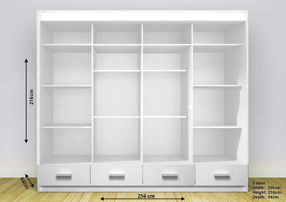 Florence Sliding Wardrobe – High Gloss (LED Included)