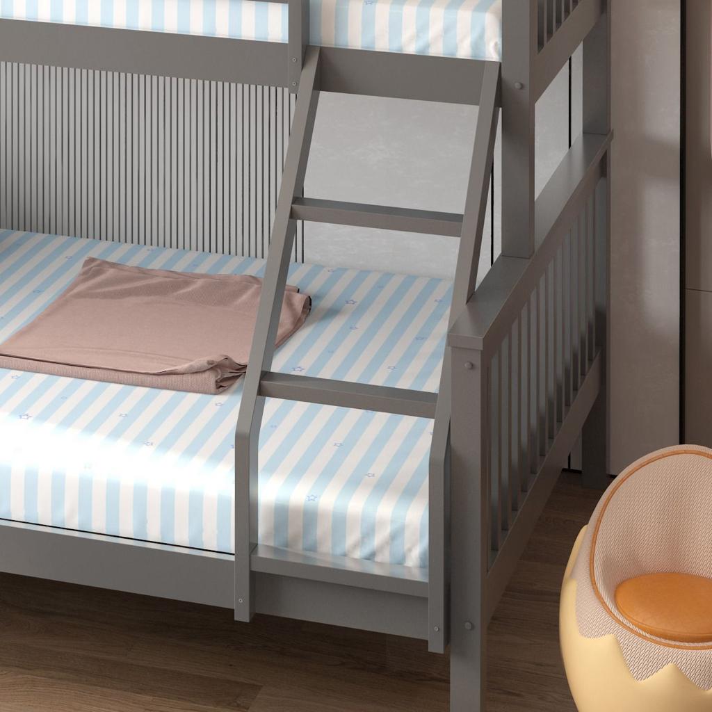Triple Bunk Bed – Solid Pine (Single over Double)