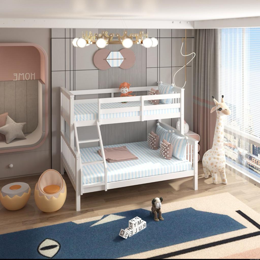Triple Bunk Bed – Solid Pine (Single over Double)